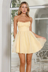 Seen In France Mini Dress Yellow